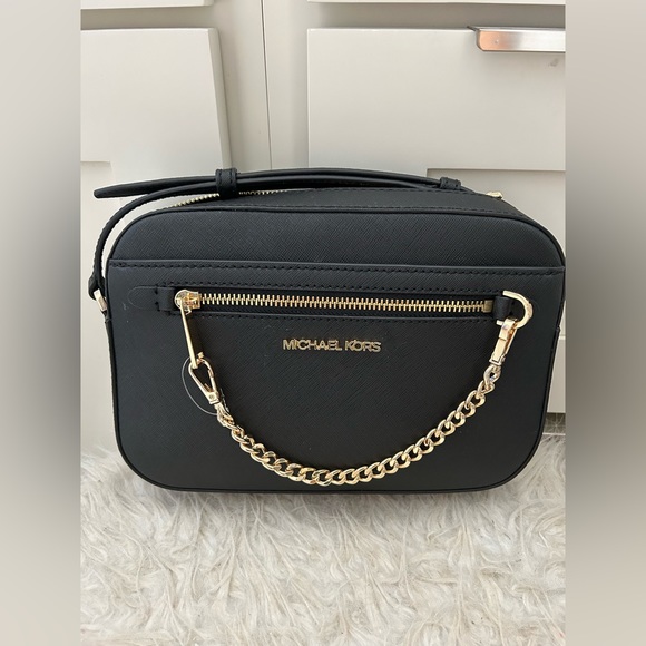 Michael Kors Jet Set Large Saffiano Leather Crossbody Bag - Picture 4 of 10